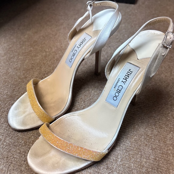 Jimmy choo as satin and crystal high heel wedding shoes - Picture 1 of 4